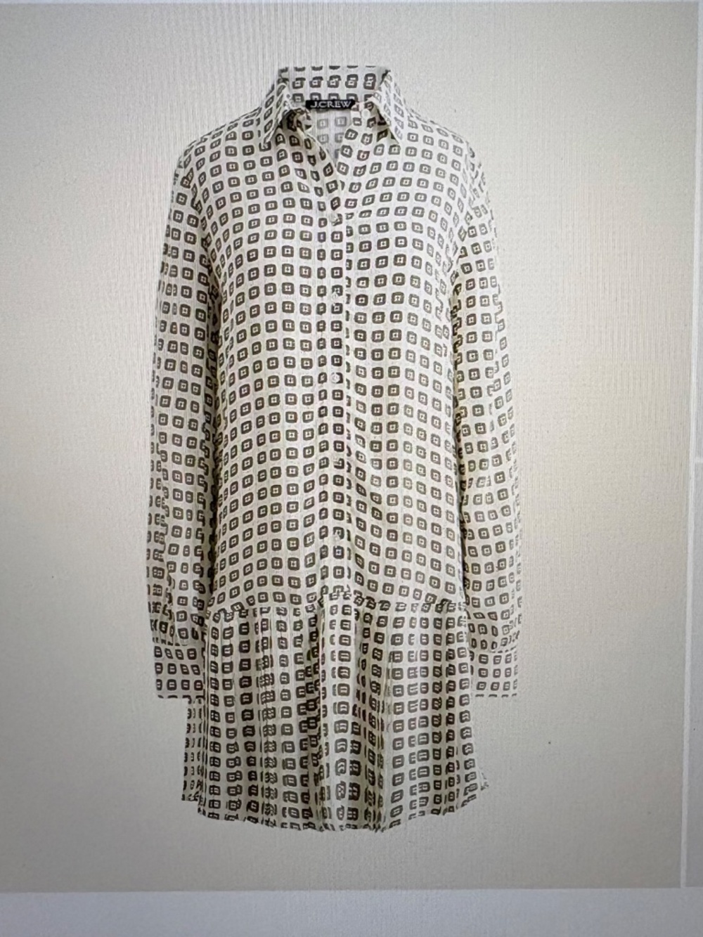 NWT J Crew New Amelia shirt-dress in foulard print